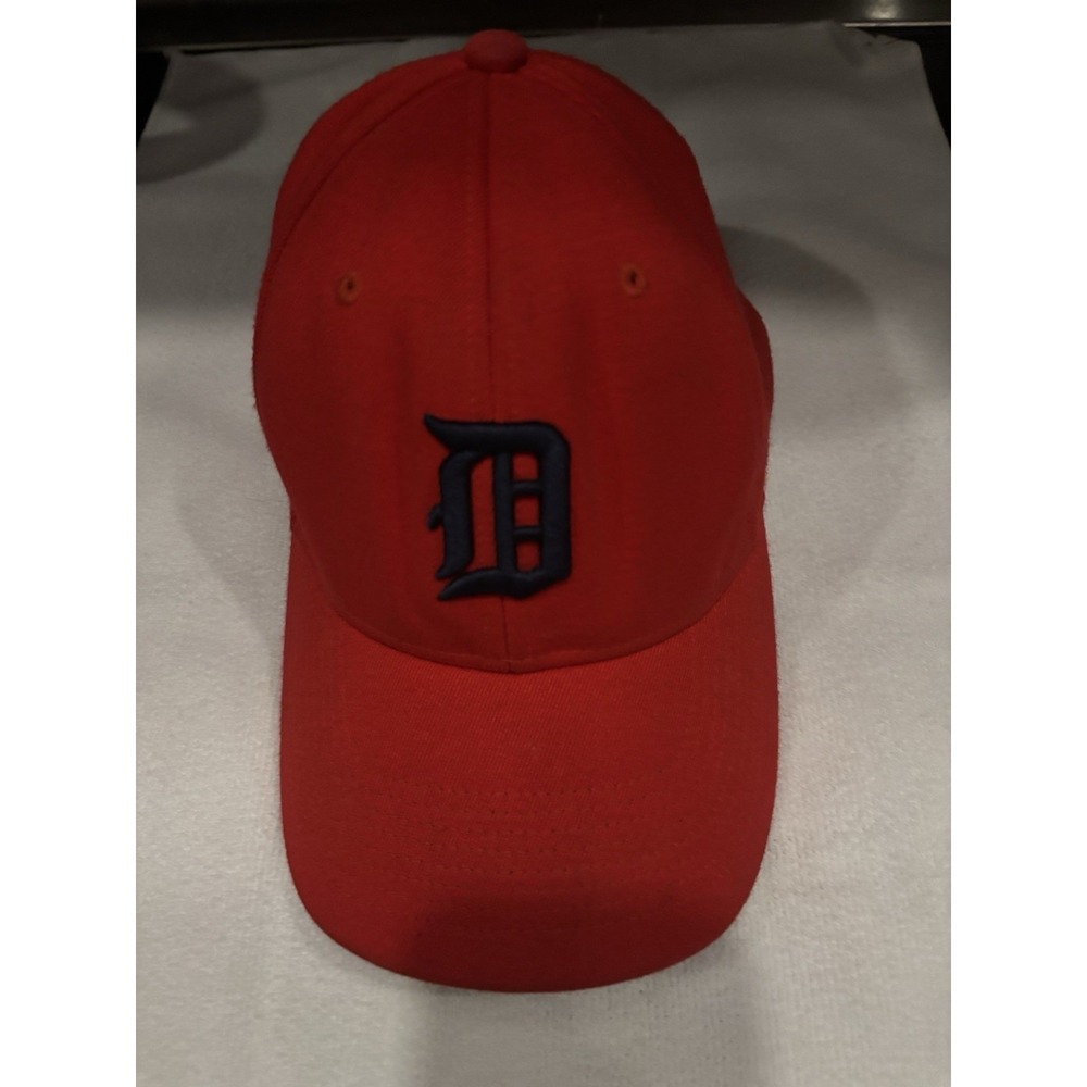 BSW  Detroit Tigers Fitted Vintage Wool Blend Baseball Cap Red With Black Logo